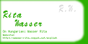 rita wasser business card